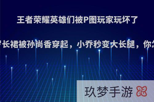 王者荣耀英雄们被P图玩家玩坏了，伽罗长裙被孙尚香穿起，小乔秒变大长腿，你怎么看?