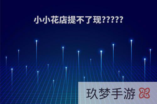 小小花店提不了现?????