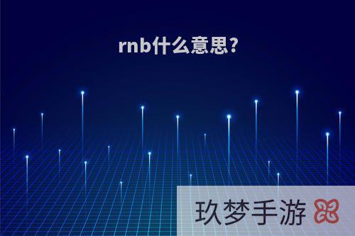 rnb什么意思?