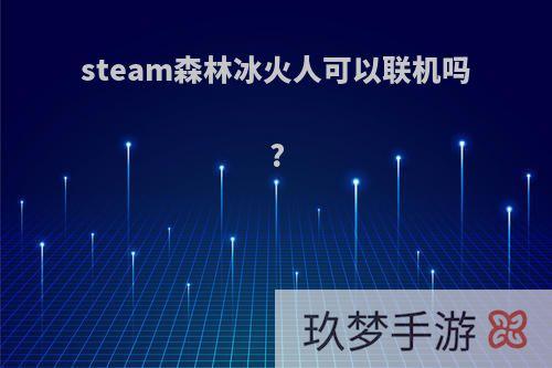 steam森林冰火人可以联机吗?