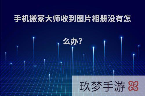 手机搬家大师收到图片相册没有怎么办?