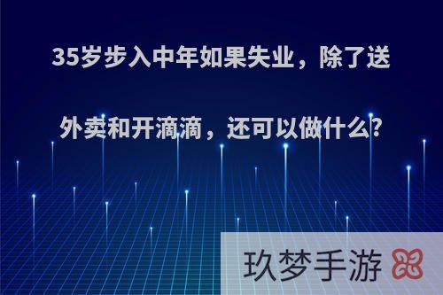 35岁步入中年如果失业，除了送外卖和开滴滴，还可以做什么?