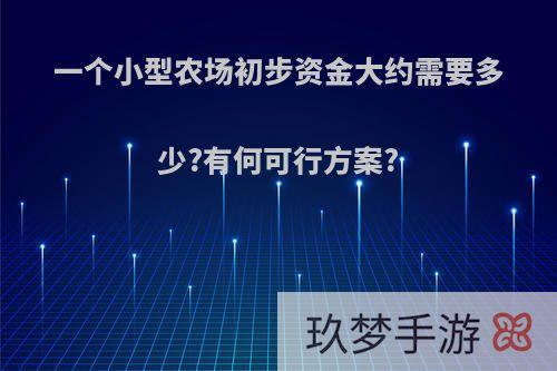 一个小型农场初步资金大约需要多少?有何可行方案?