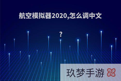 航空模拟器2020,怎么调中文?