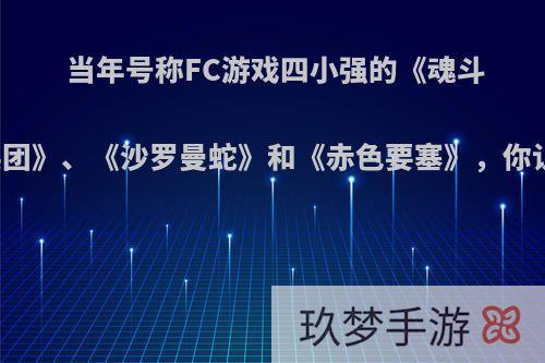 当年号称FC游戏四小强的《魂斗罗》、《绿色兵团》、《沙罗曼蛇》和《赤色要塞》，你认为哪款最好玩?