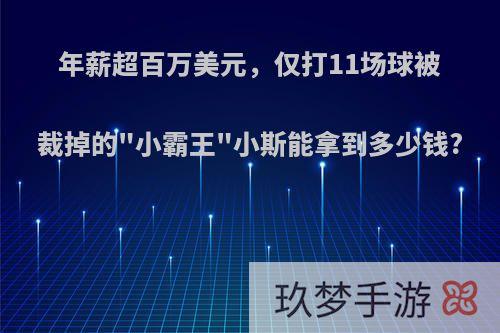 年薪超百万美元，仅打11场球被裁掉的