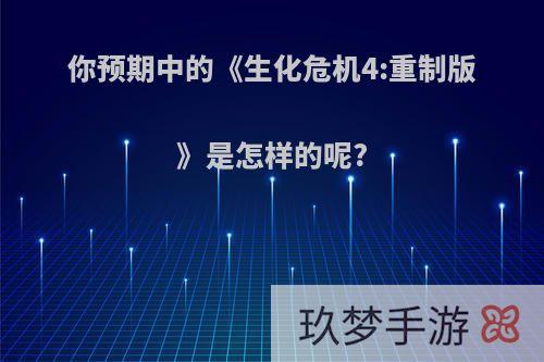 你预期中的《生化危机4:重制版》是怎样的呢?