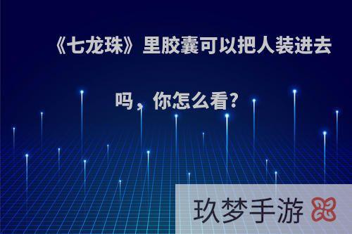 《七龙珠》里胶囊可以把人装进去吗，你怎么看?