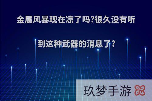 金属风暴现在凉了吗?很久没有听到这种武器的消息了?