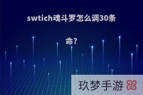 swtich魂斗罗怎么调30条命?