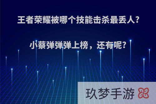 王者荣耀被哪个技能击杀最丢人?小蔡弹弹弹上榜，还有呢?