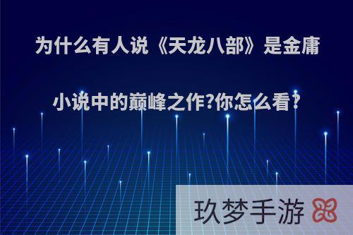 为什么有人说《天龙八部》是金庸小说中的巅峰之作?你怎么看?