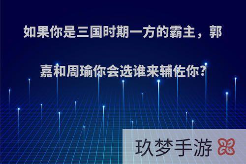 如果你是三国时期一方的霸主，郭嘉和周瑜你会选谁来辅佐你?