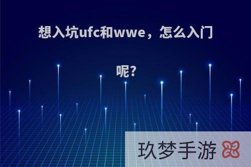 想入坑ufc和wwe，怎么入门呢?