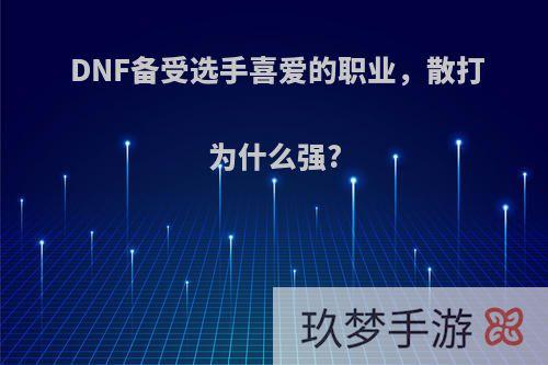 DNF备受选手喜爱的职业，散打为什么强?