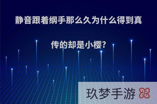 静音跟着纲手那么久为什么得到真传的却是小樱?