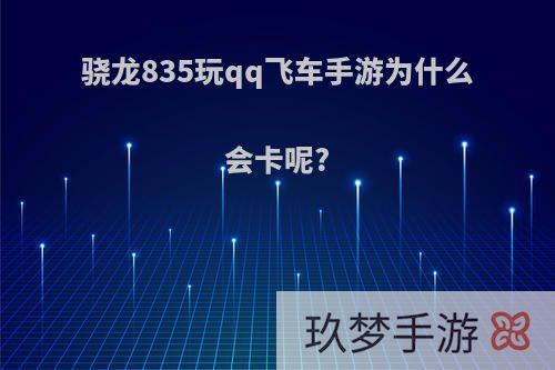 骁龙835玩qq飞车手游为什么会卡呢?