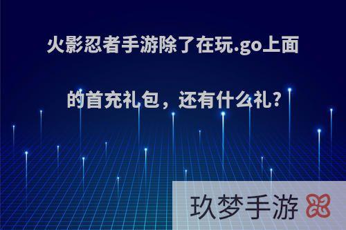 火影忍者手游除了在玩.go上面的首充礼包，还有什么礼?