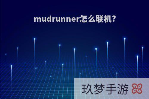 mudrunner怎么联机?