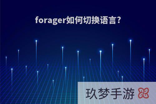 forager如何切换语言?