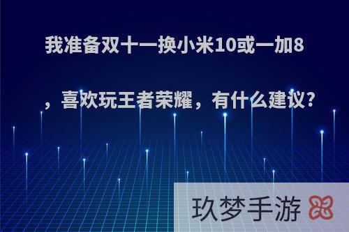 我准备双十一换小米10或一加8，喜欢玩王者荣耀，有什么建议?