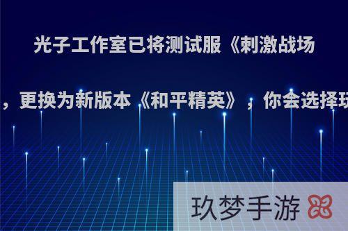 光子工作室已将测试服《刺激战场》下架，更换为新版本《和平精英》，你会选择玩它吗?