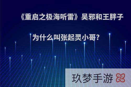 《重启之极海听雷》吴邪和王胖子为什么叫张起灵小哥?