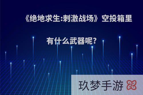 《绝地求生:刺激战场》空投箱里有什么武器呢?