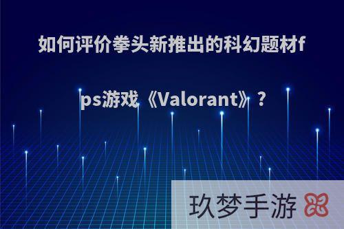 如何评价拳头新推出的科幻题材fps游戏《Valorant》?