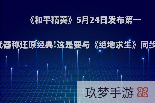 《和平精英》5月24日发布第一弹，新武器称还原经典!这是要与《绝地求生》同步更新吗?