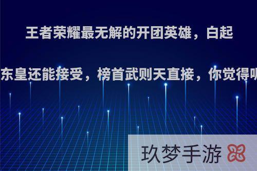 王者荣耀最无解的开团英雄，白起、东皇还能接受，榜首武则天直接，你觉得呢?