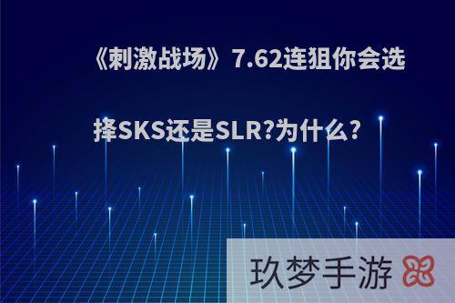 《刺激战场》7.62连狙你会选择SKS还是SLR?为什么?