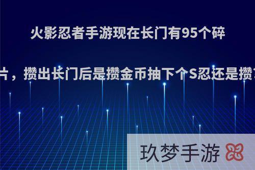 火影忍者手游现在长门有95个碎片，攒出长门后是攒金币抽下个S忍还是攒?