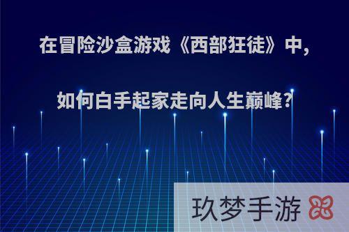 在冒险沙盒游戏《西部狂徒》中,如何白手起家走向人生巅峰?