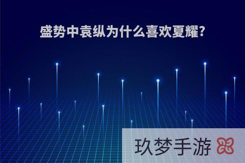 盛势中袁纵为什么喜欢夏耀?