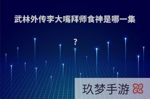 武林外传李大嘴拜师食神是哪一集?