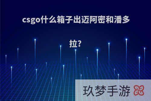 csgo什么箱子出迈阿密和潘多拉?