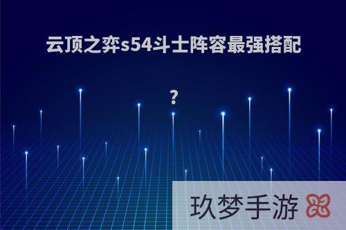 云顶之弈s54斗士阵容最强搭配?