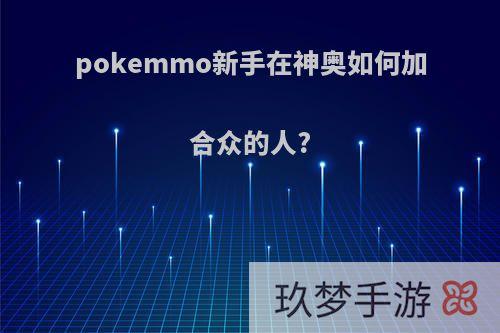 pokemmo新手在神奥如何加合众的人?