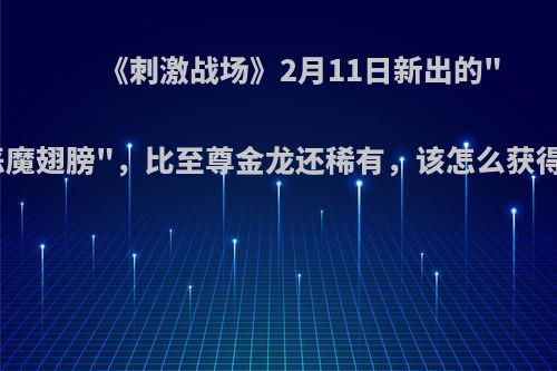 《刺激战场》2月11日新出的