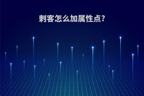 刺客怎么加属性点?