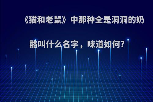 《猫和老鼠》中那种全是洞洞的奶酪叫什么名字，味道如何?