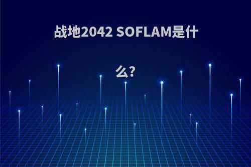 战地2042 SOFLAM是什么?