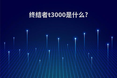 终结者t3000是什么?