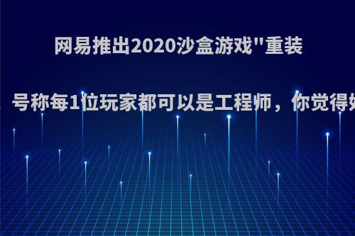 网易推出2020沙盒游戏