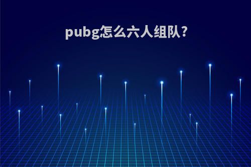 pubg怎么六人组队?